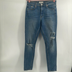 Levi’s altered high rise skinny 721 29x30 distressed medium wash back